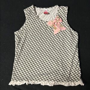 Matilda Jane Girls Gingham Tank with Pink Accent